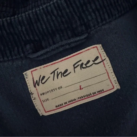 FREE PEOPLE We The Free Valerie Cord Vest - Majolica Blue - Picture 5 of 6